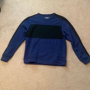 Blue and Black Long Sleeve Shirt